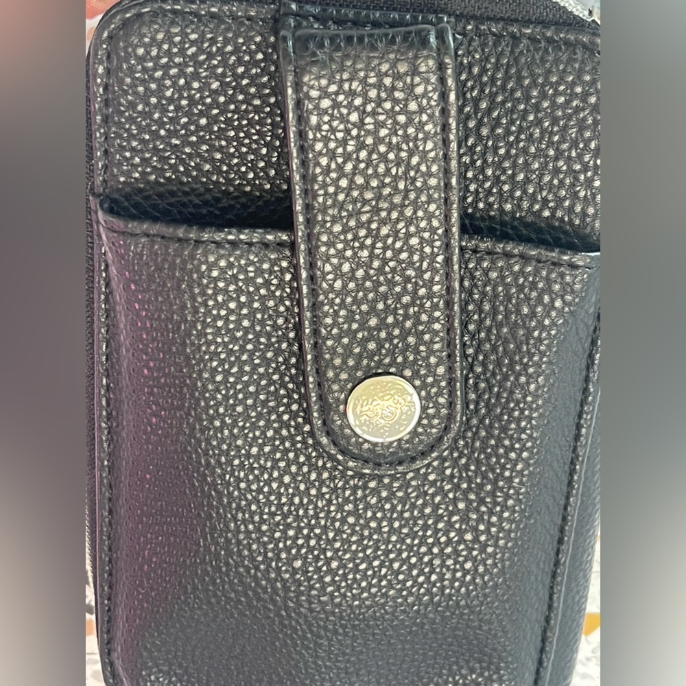 Phone Holder Black Textured Wallet - Picture 5 of 16